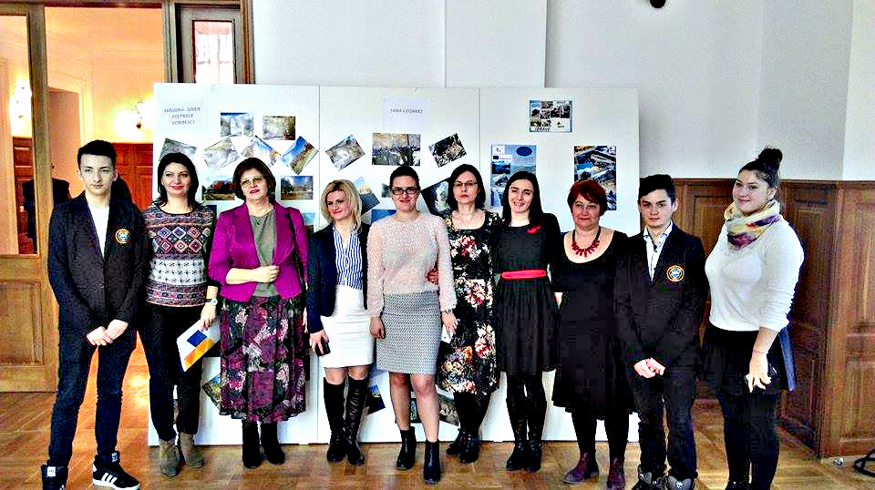 Students at the exhibiton